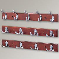 Coat & Hat Hooks with Pine Board